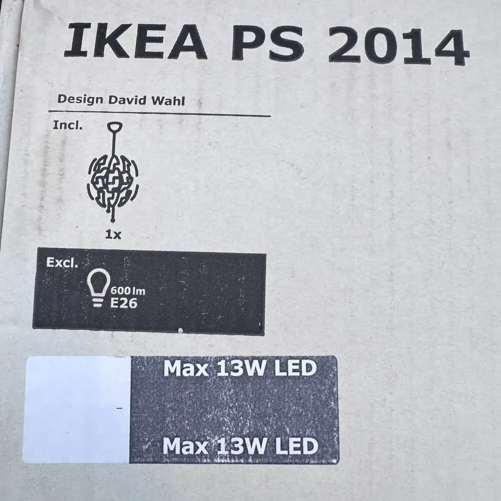 IKEA PS 2014 Pendant Lamp White David Wahl‎ Death Star Design – New In Box
